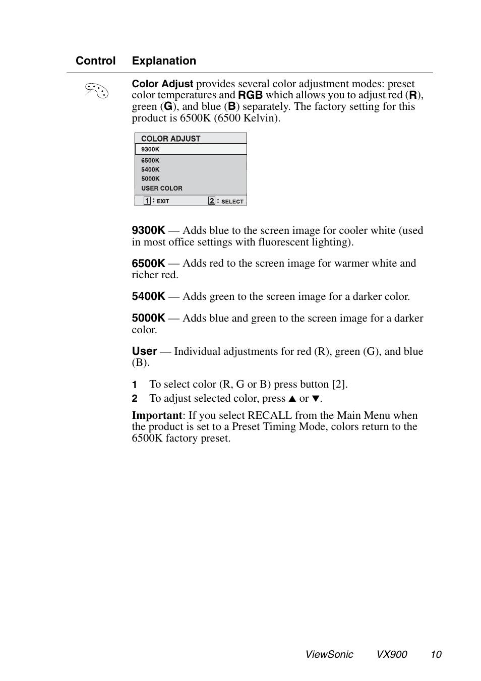 VIEWSONIC VX900 User Manual | Page 11 / 21