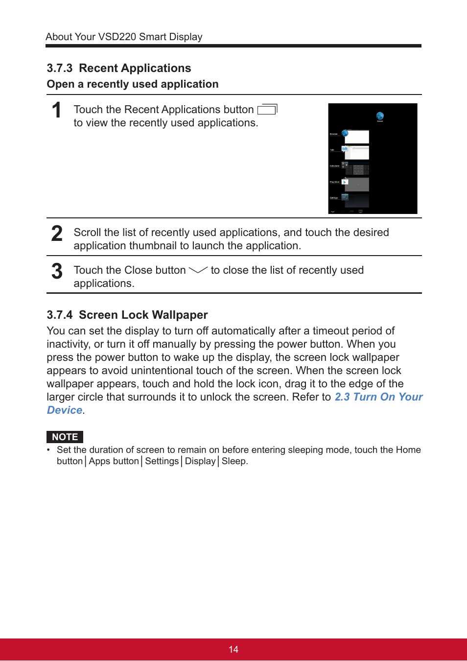 VIEWSONIC Smart Display VSD220 User Manual | Page 24 / 57