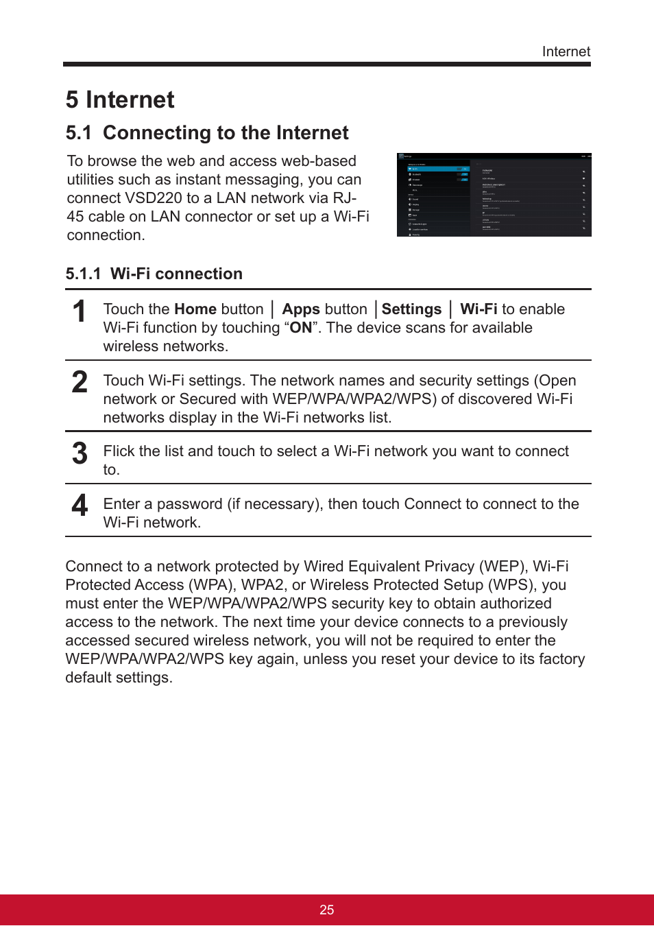 5 internet | VIEWSONIC Smart Display VSD220 User Manual | Page 35 / 57