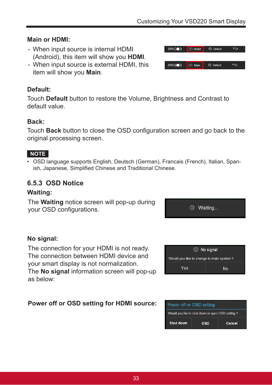 VIEWSONIC Smart Display VSD220 User Manual | Page 43 / 57