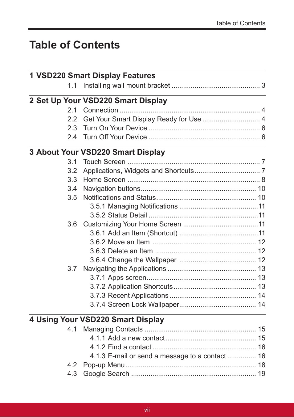 VIEWSONIC Smart Display VSD220 User Manual | Page 8 / 57
