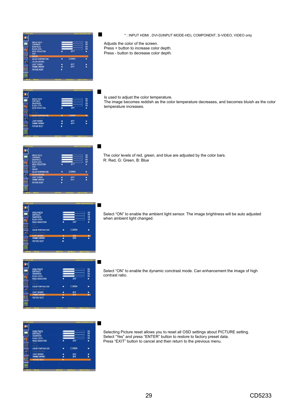VIEWSONIC CD5233 User Manual | Page 31 / 52