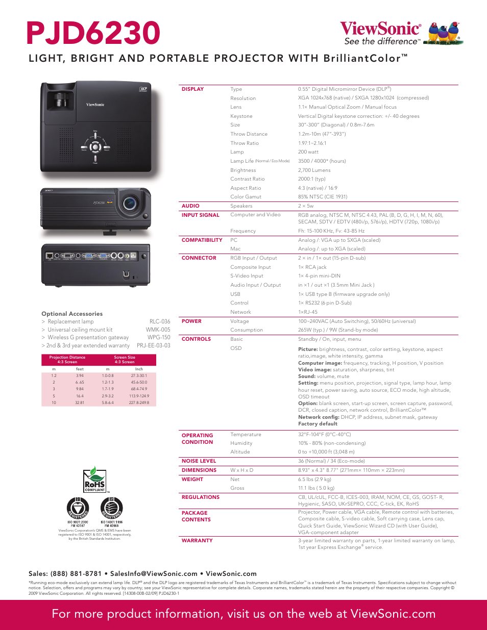Pjd6230 | VIEWSONIC PJD6230 User Manual | Page 2 / 2