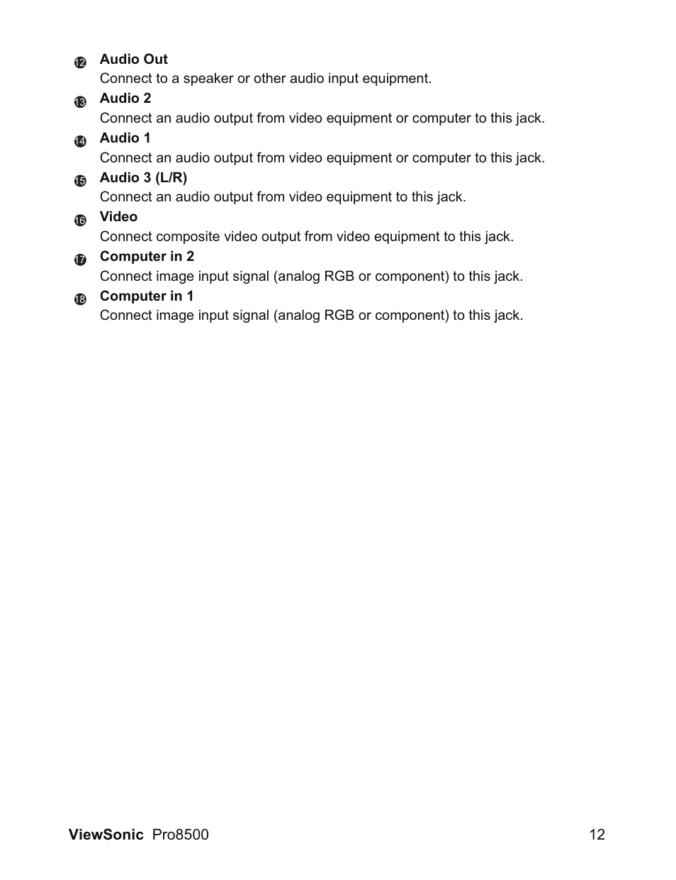 VIEWSONIC VS13645 User Manual | Page 16 / 79