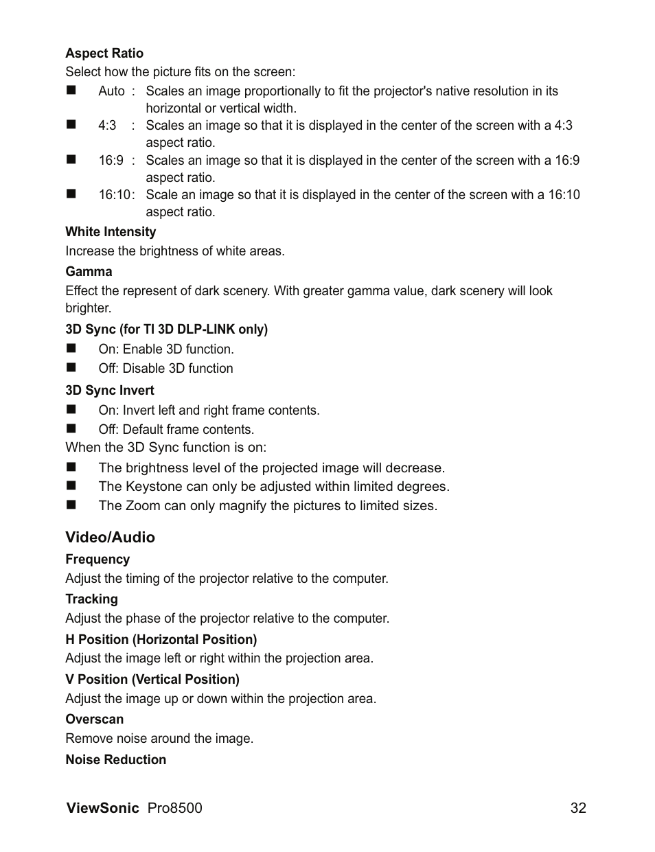 VIEWSONIC VS13645 User Manual | Page 36 / 79