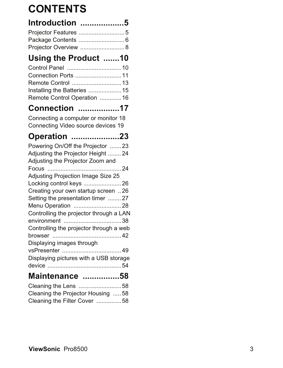 VIEWSONIC VS13645 User Manual | Page 7 / 79