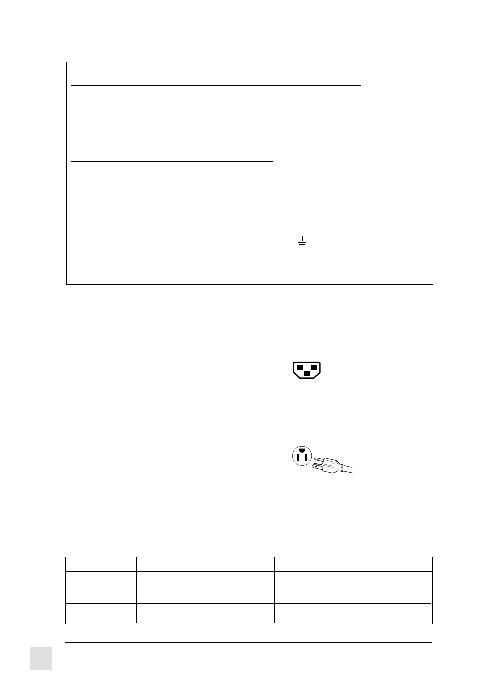 Power cord safety guidelines (continued), Table a | VIEWSONIC PT775 User Manual | Page 3 / 18