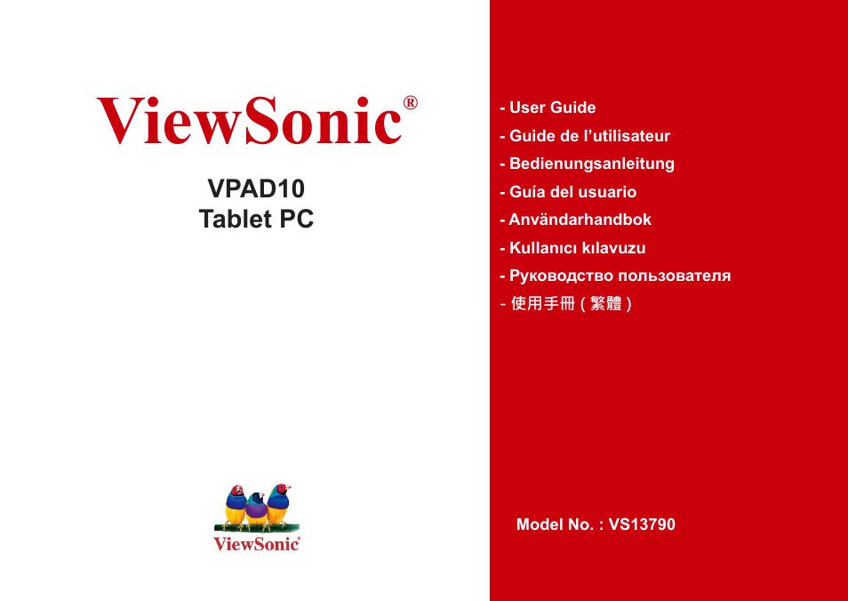 VIEWSONIC VPAD10 VS13790 User Manual | 44 pages