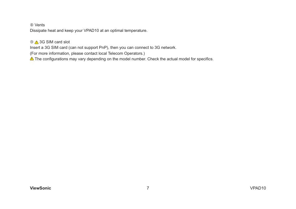 VIEWSONIC VPAD10 VS13790 User Manual | Page 17 / 44