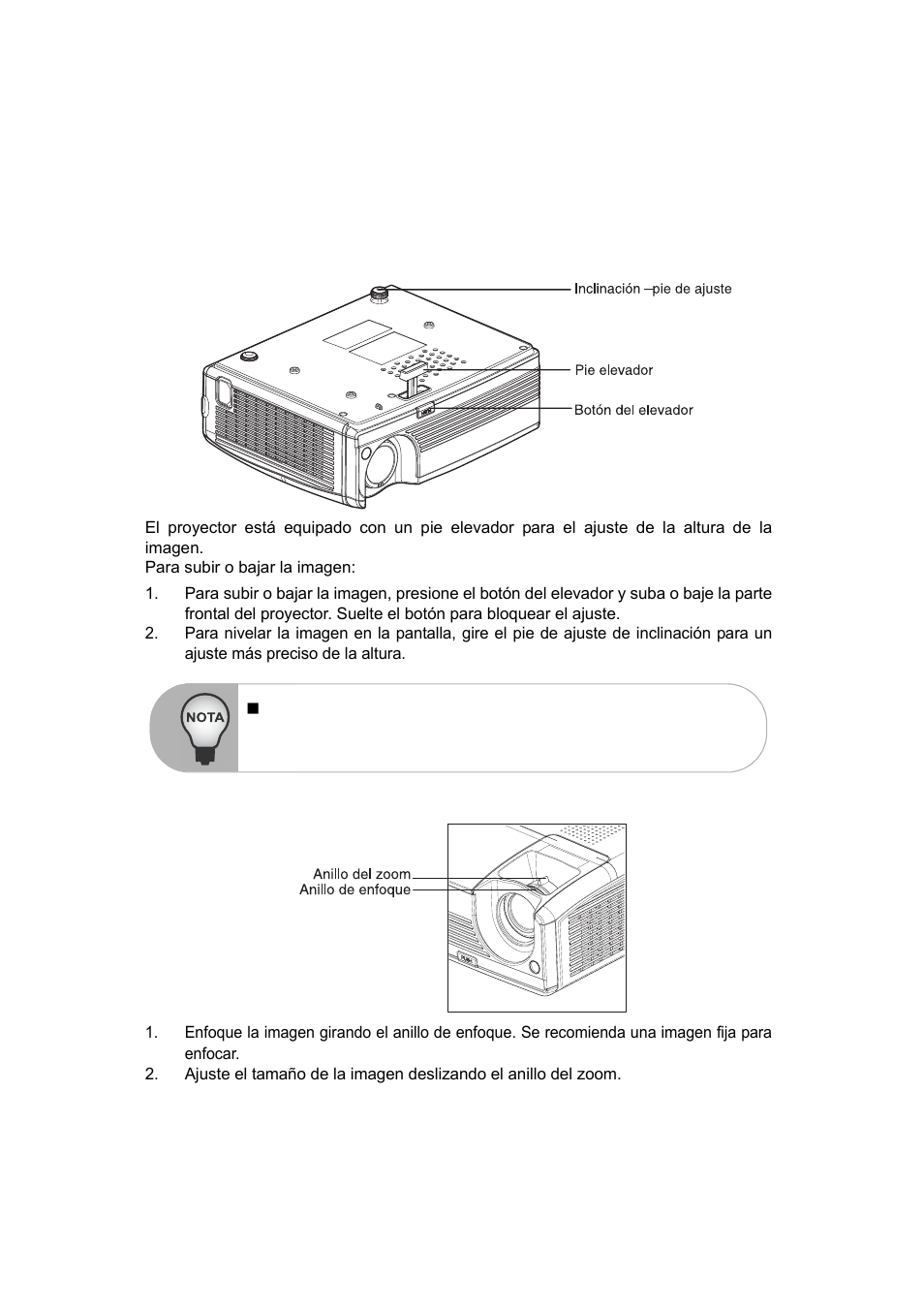 Ajustar el proyector | VIEWSONIC PJ560DC User Manual | Page 18 / 36