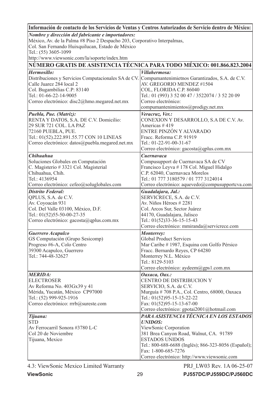 VIEWSONIC PJ560DC User Manual | Page 35 / 36