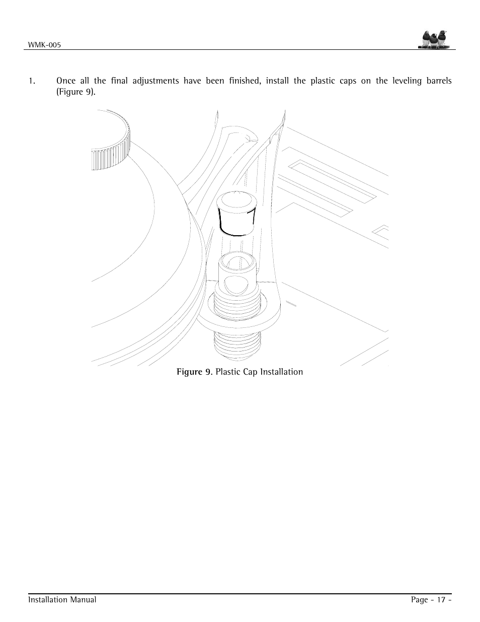 Plastic cap installation | VIEWSONIC WMK-005 User Manual | Page 17 / 20
