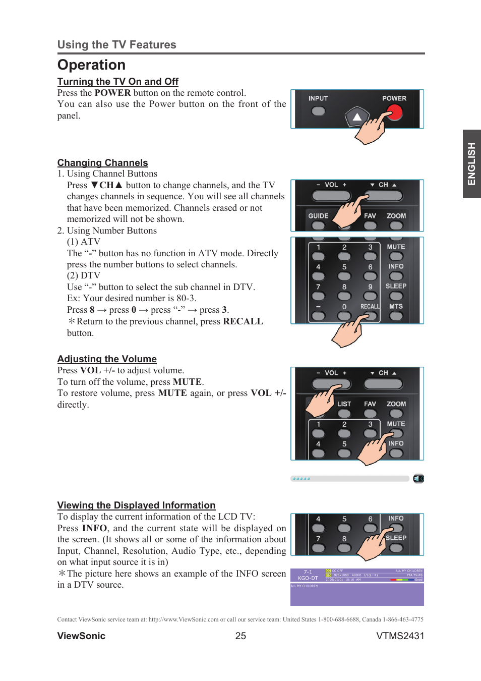 Operation | VIEWSONIC VTMS2431 User Manual | Page 30 / 63