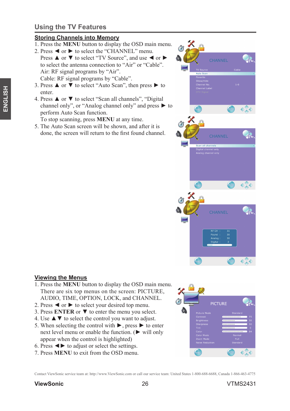 VIEWSONIC VTMS2431 User Manual | Page 31 / 63