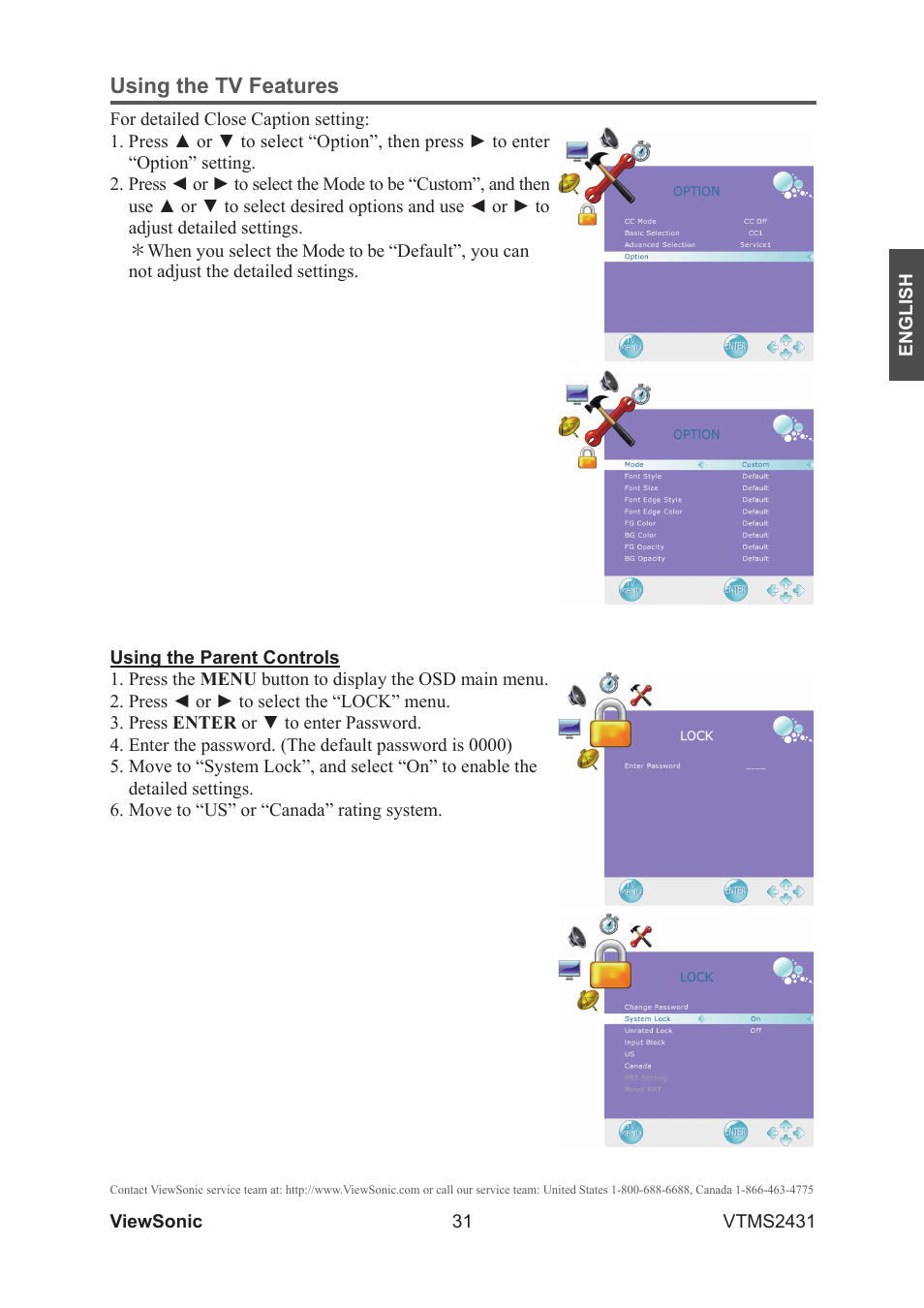 VIEWSONIC VTMS2431 User Manual | Page 36 / 63