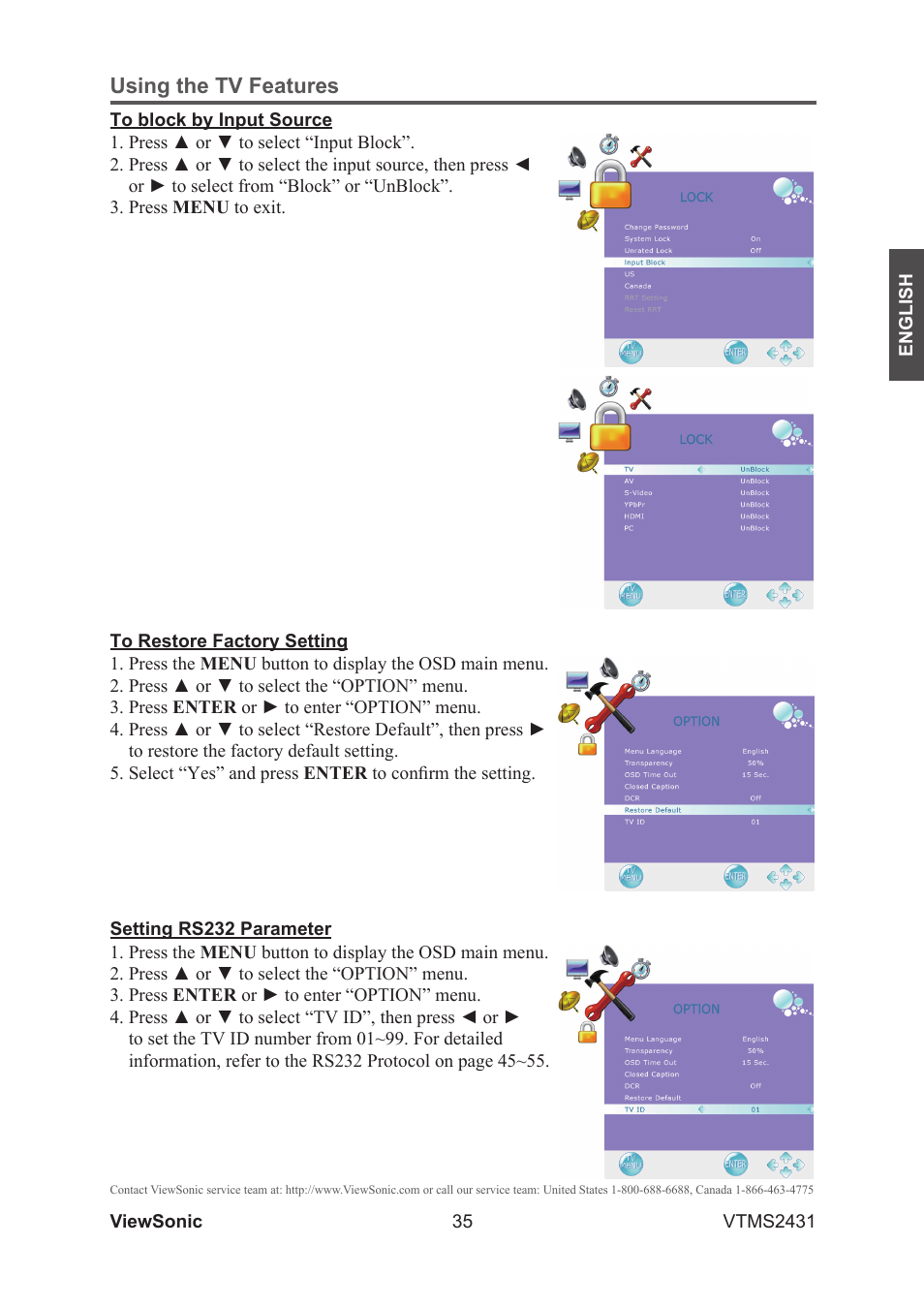 VIEWSONIC VTMS2431 User Manual | Page 40 / 63