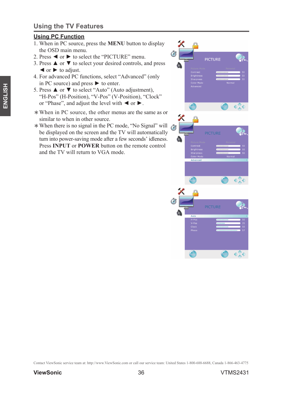 VIEWSONIC VTMS2431 User Manual | Page 41 / 63