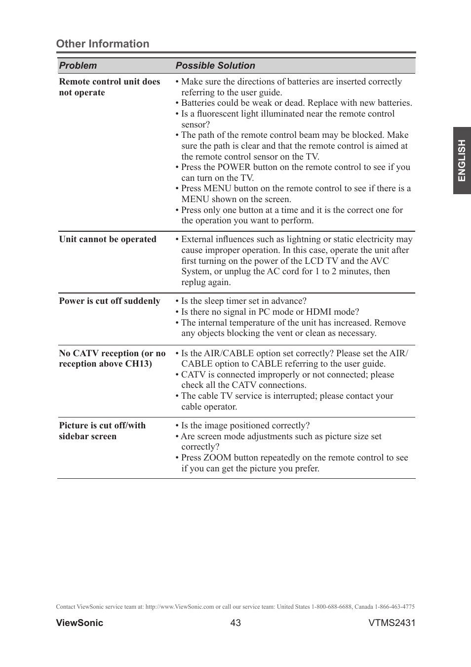 VIEWSONIC VTMS2431 User Manual | Page 48 / 63