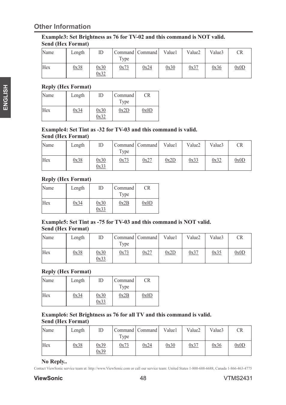 Other information | VIEWSONIC VTMS2431 User Manual | Page 53 / 63