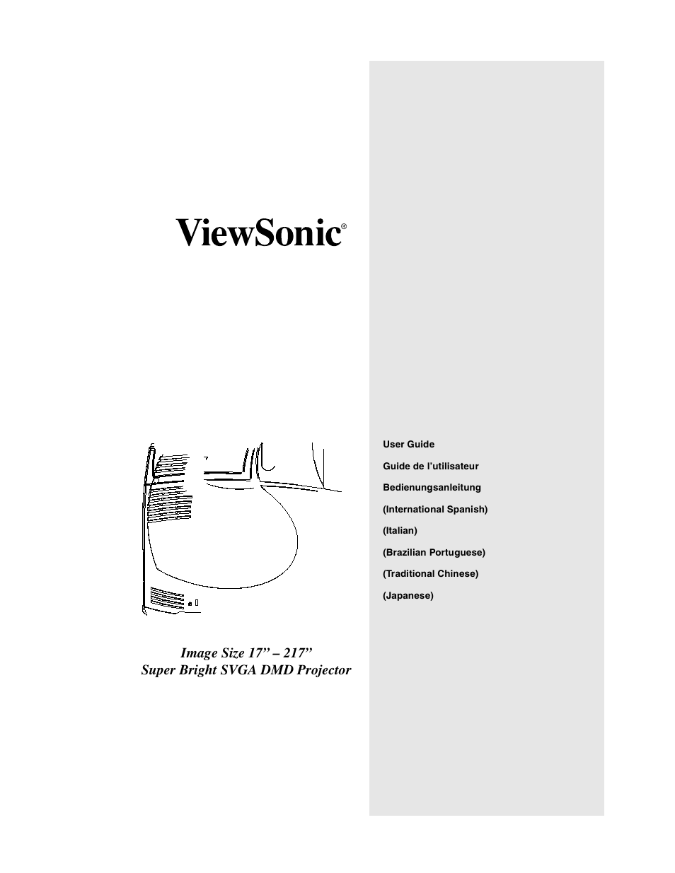 VIEWSONIC PJ875 User Manual | 32 pages