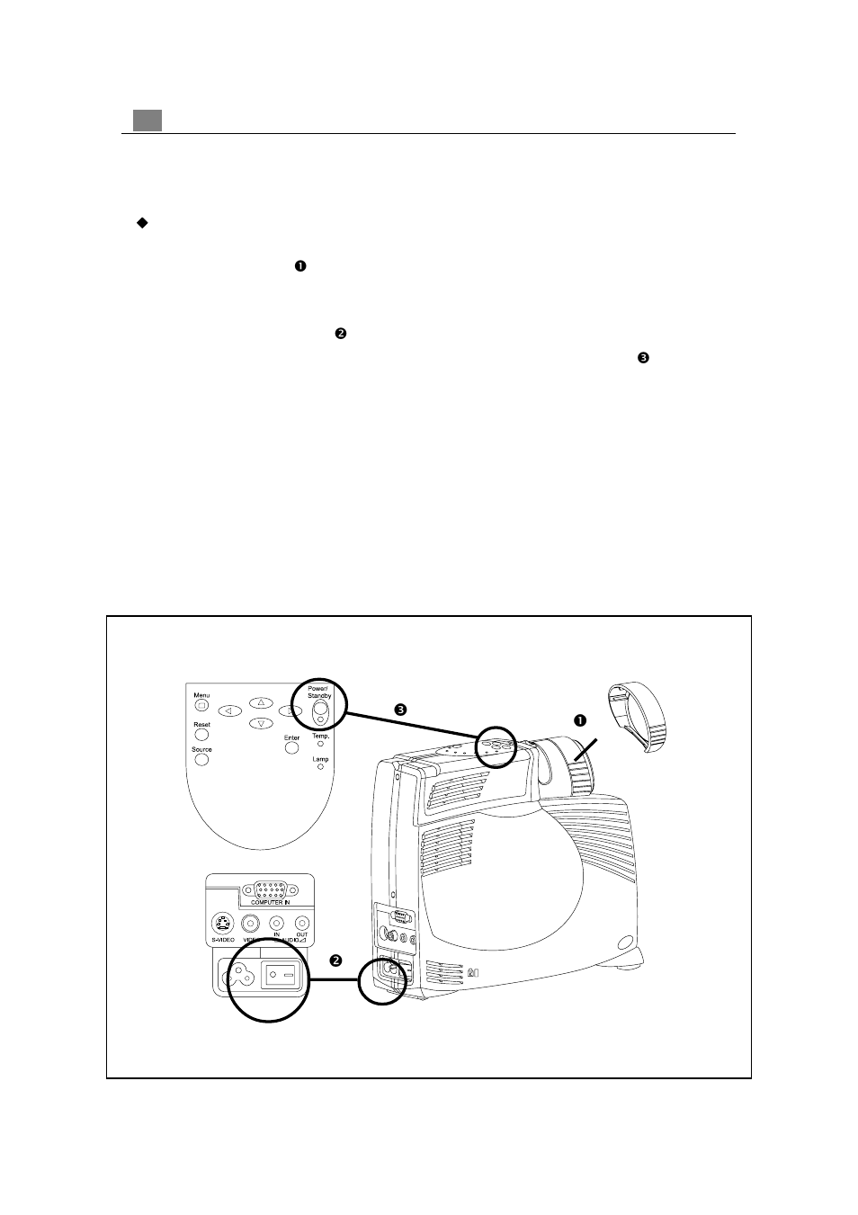 Power on/off the projection display, Powering on the projection display | VIEWSONIC PJ875 User Manual | Page 16 / 32