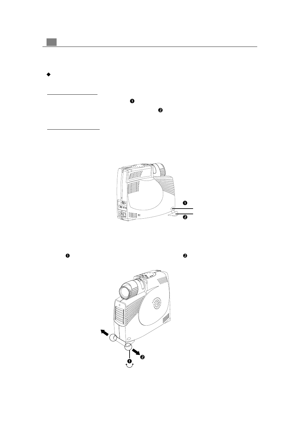 Adjusting the projected image, Adjusting the projector height | VIEWSONIC PJ875 User Manual | Page 18 / 32