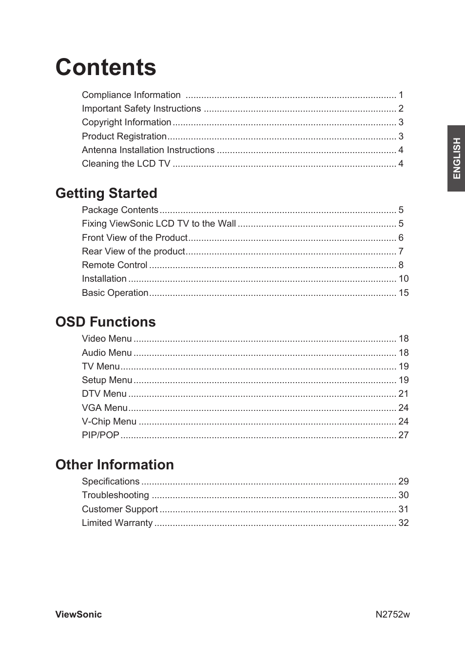 VIEWSONIC vs11257-1m User Manual | Page 2 / 35