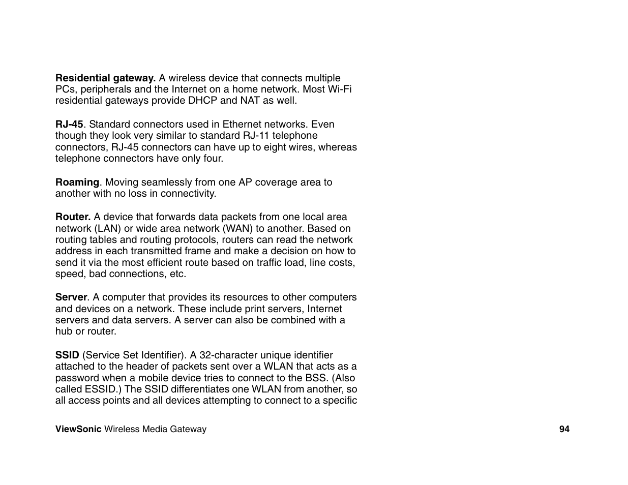 VIEWSONIC Wireless Media Gateway WMG80 User Manual | Page 100 / 105