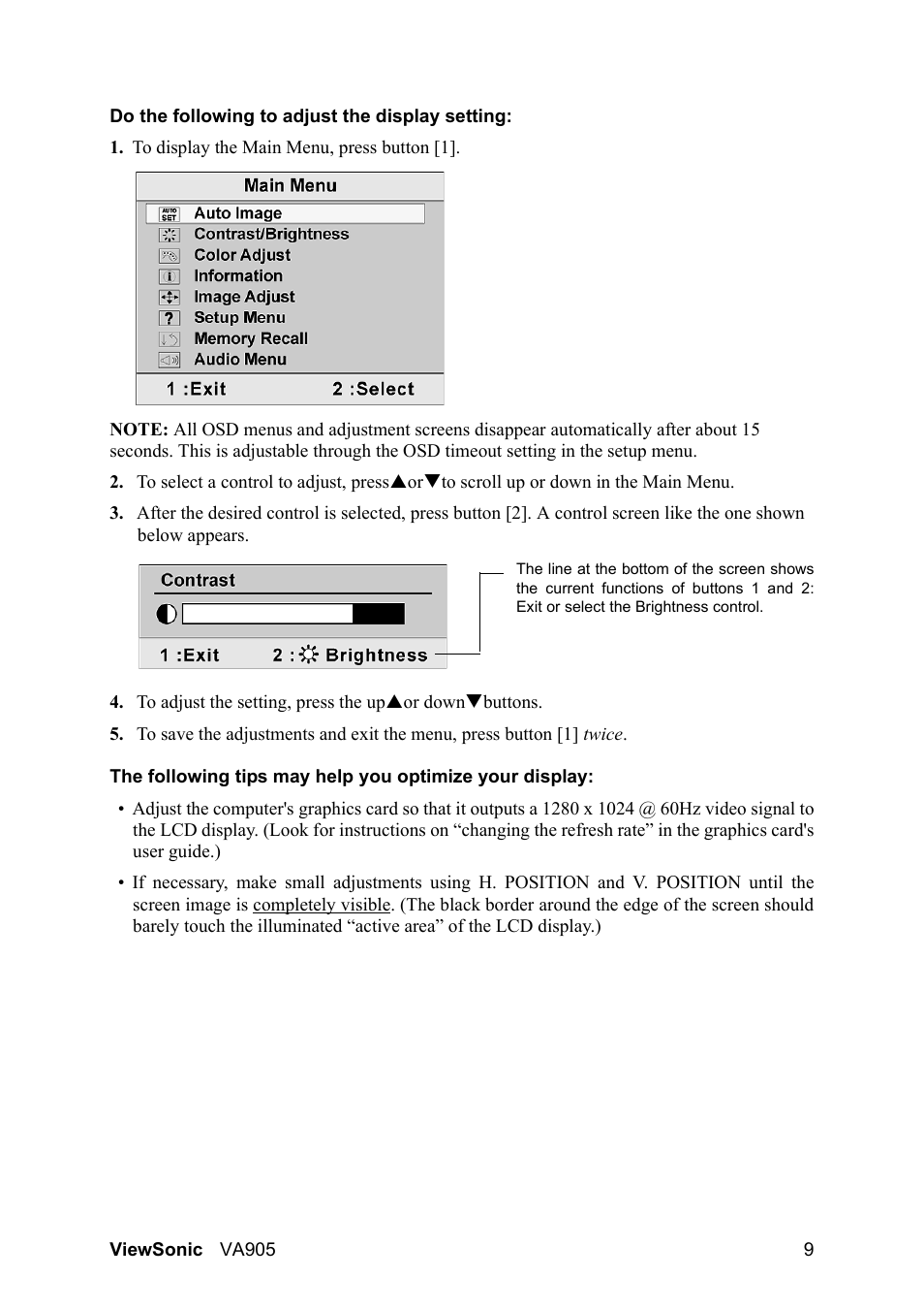 VIEWSONIC VA905 User Manual | Page 11 / 20