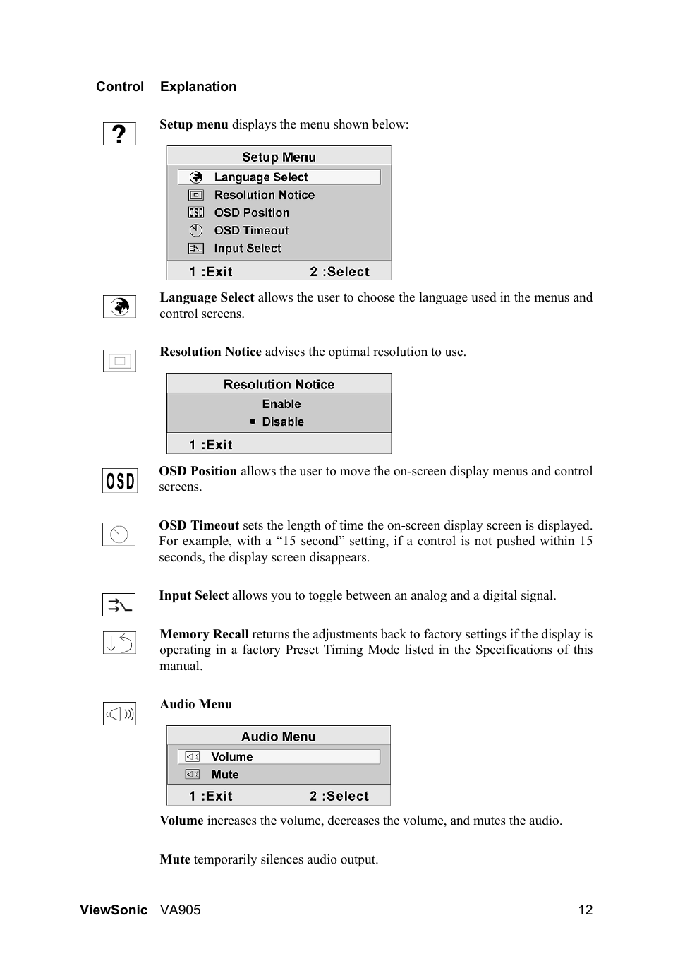 VIEWSONIC VA905 User Manual | Page 14 / 20