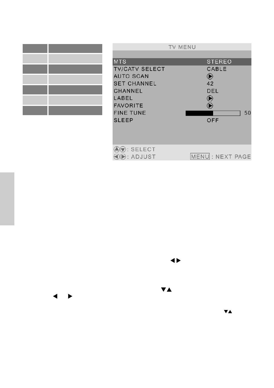 Source input: tv | VIEWSONIC N2750w User Manual | Page 25 / 47