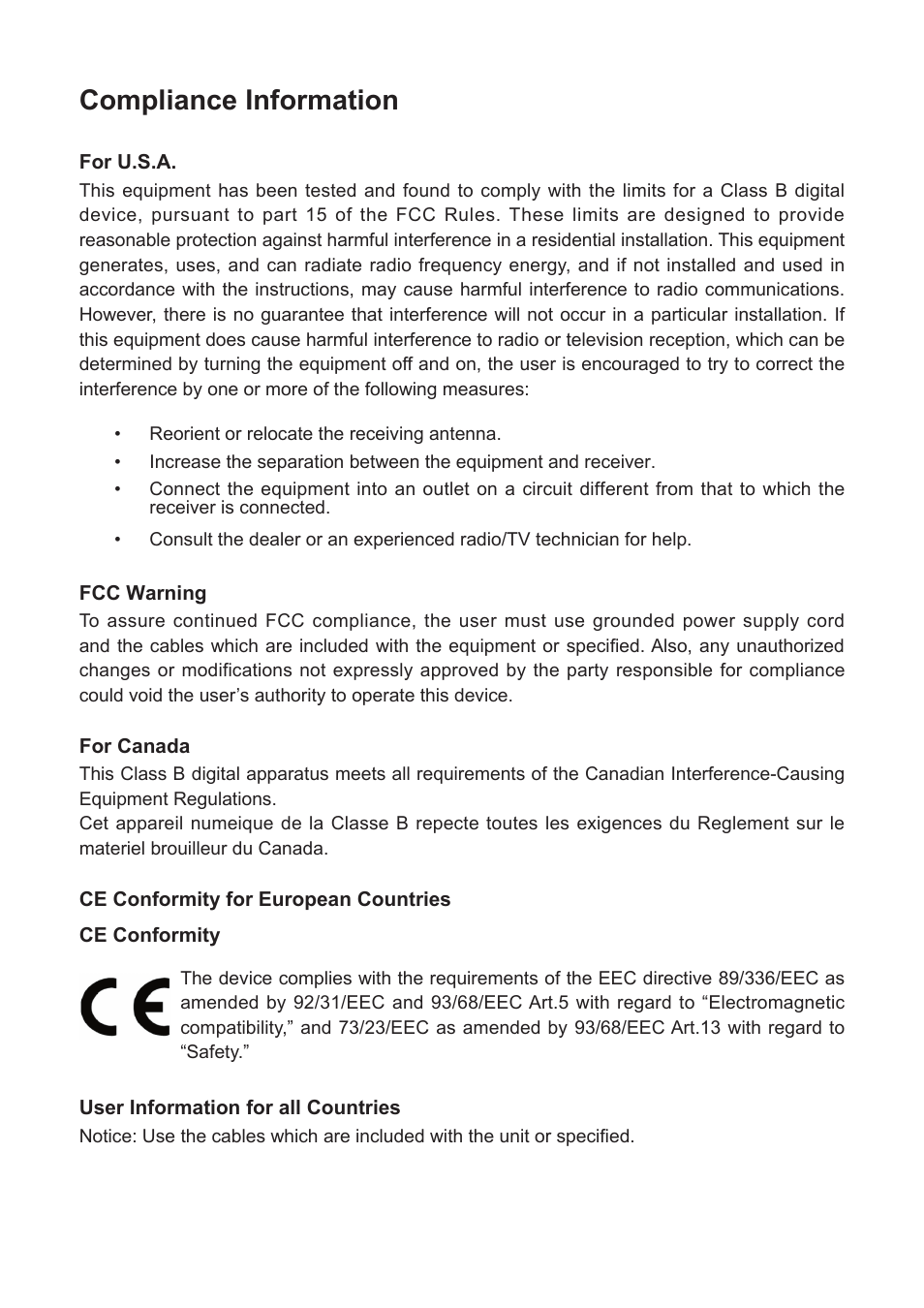 Compliance information | VIEWSONIC A71F+ User Manual | Page 2 / 18