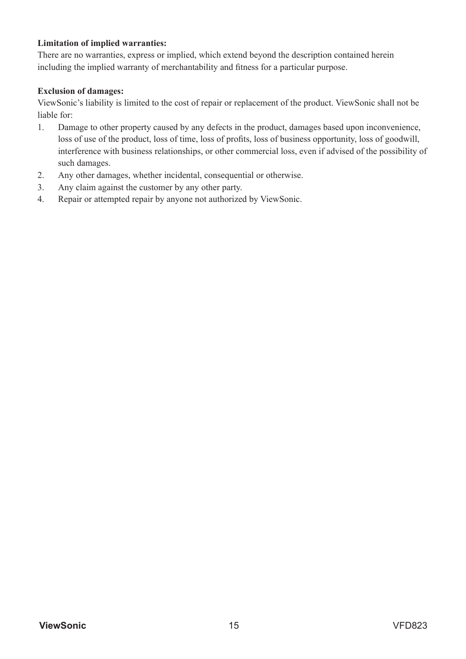 VIEWSONIC VFD823 User Manual | Page 20 / 22