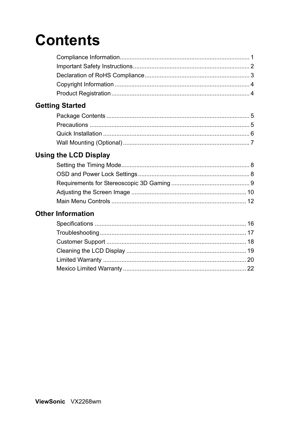 VIEWSONIC VS12538 User Manual | Page 2 / 26