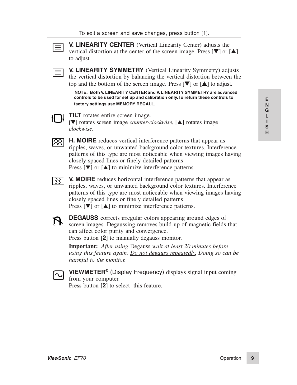 VIEWSONIC EF70 User Manual | Page 10 / 16