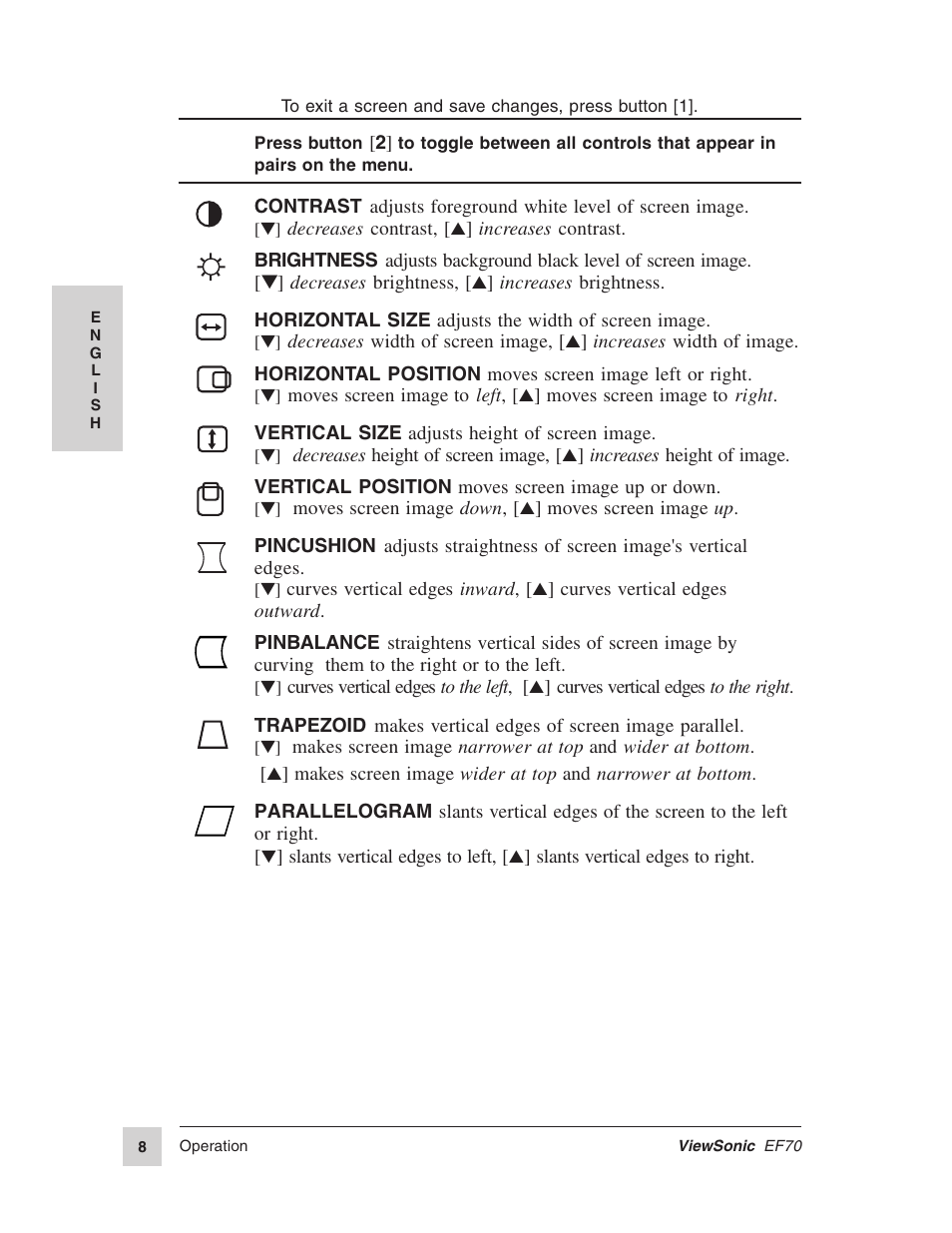 VIEWSONIC EF70 User Manual | Page 9 / 16