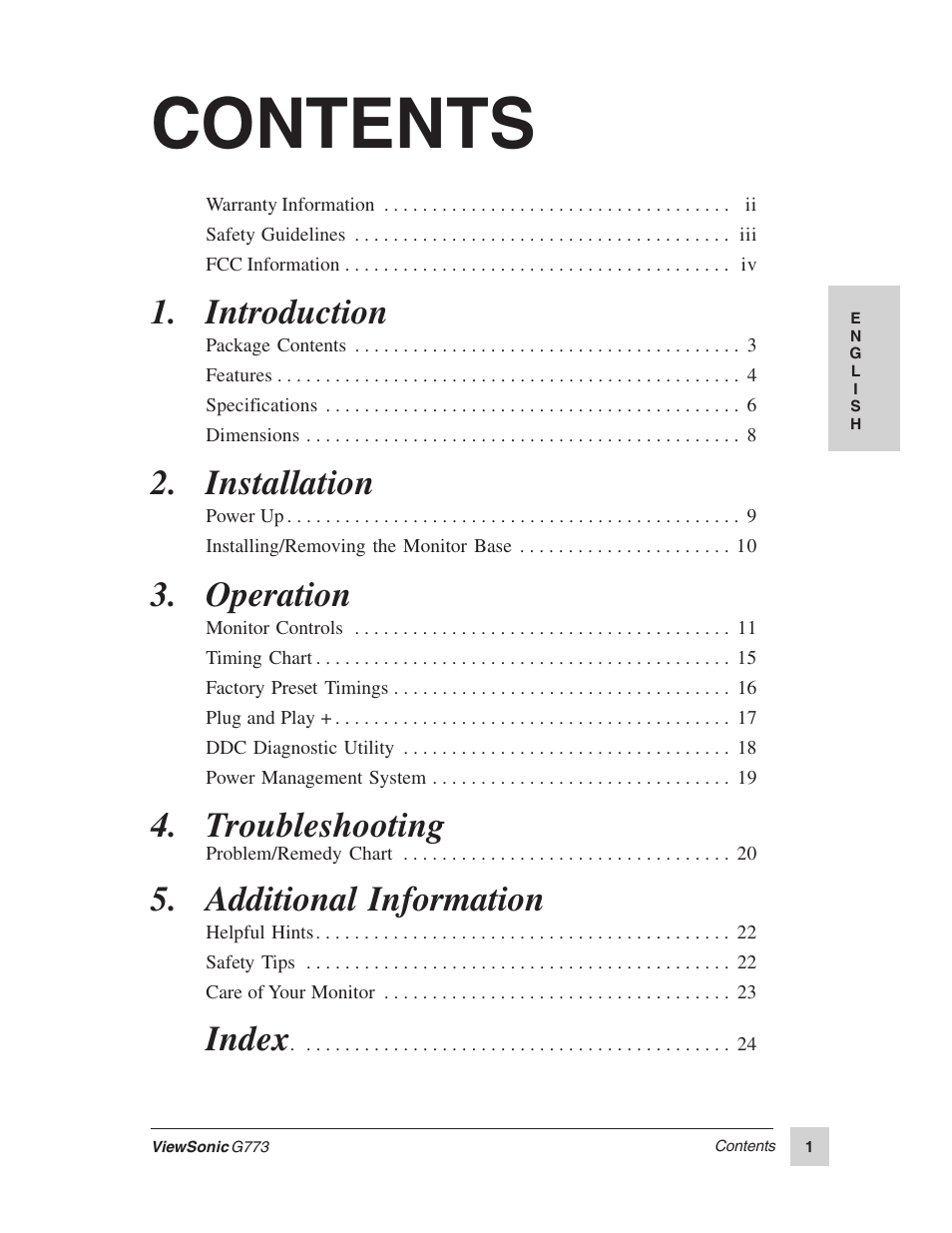 VIEWSONIC G773 User Manual | Page 8 / 32