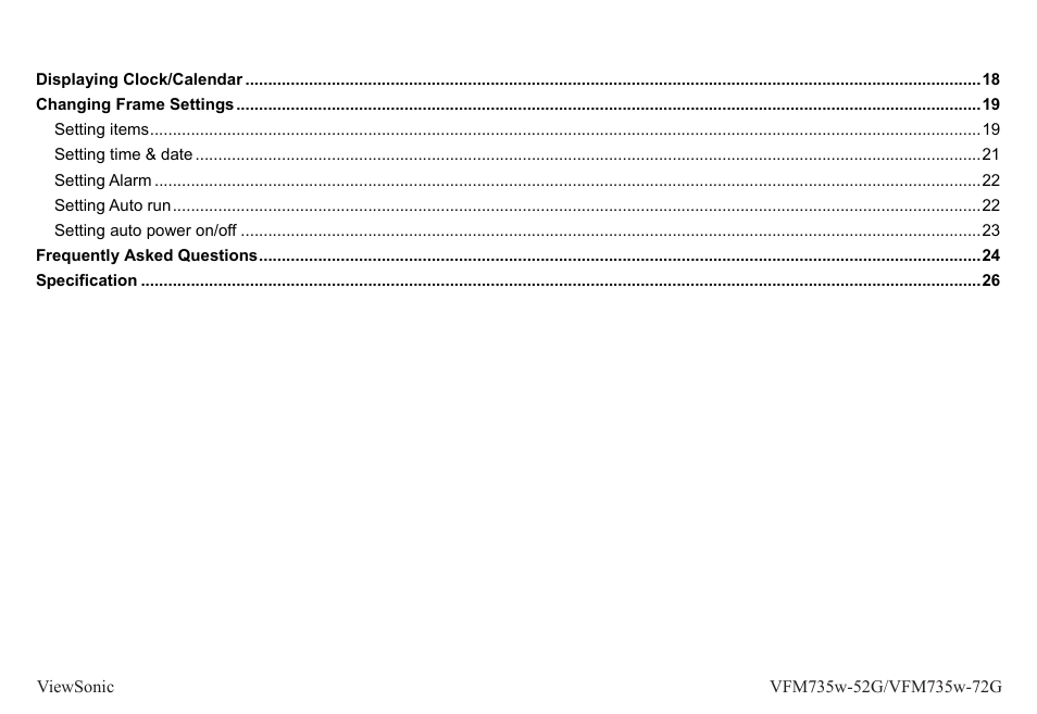 VIEWSONIC VFM735W-72G User Manual | Page 6 / 35