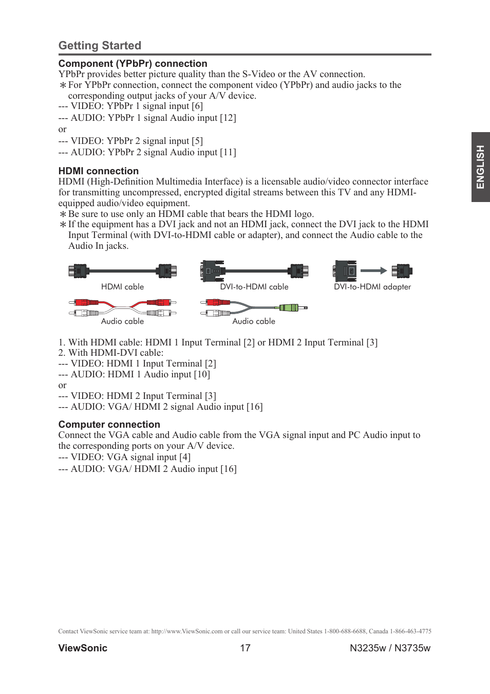 Getting started | VIEWSONIC VS11770-2M User Manual | Page 22 / 50
