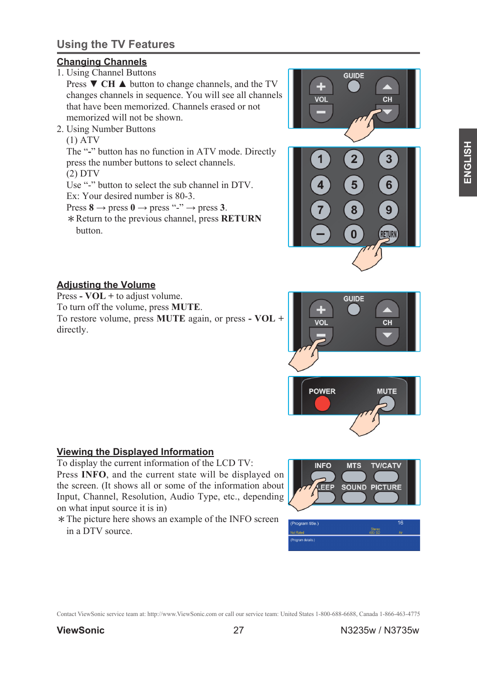 Operation | VIEWSONIC VS11770-2M User Manual | Page 32 / 50