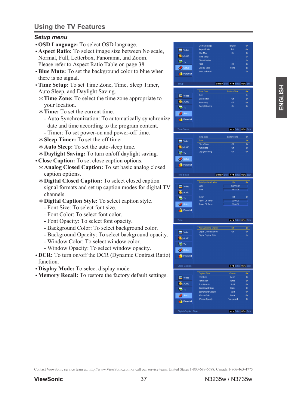 Using the tv features | VIEWSONIC VS11770-2M User Manual | Page 42 / 50