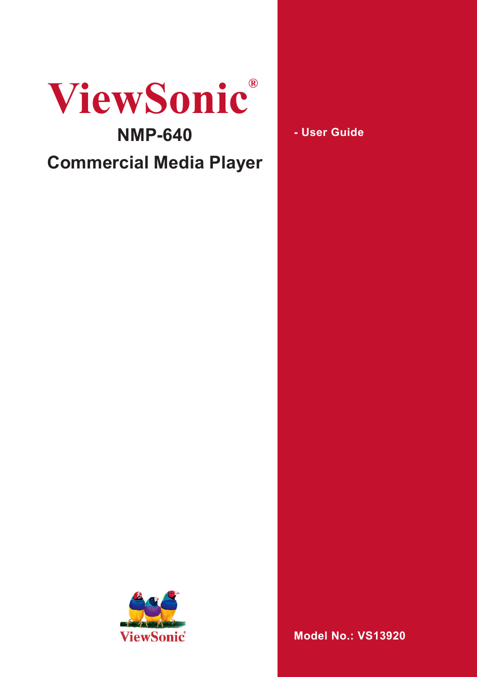 VIEWSONIC VS13920 User Manual | 31 pages