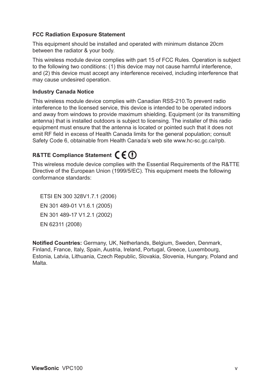 VIEWSONIC VPC100 User Manual | Page 6 / 56
