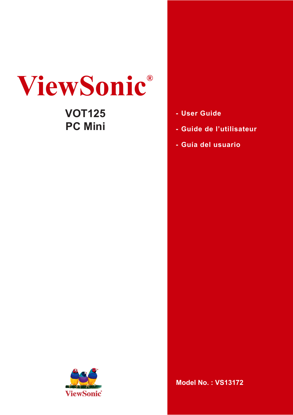 VIEWSONIC VS13172 User Manual | 39 pages