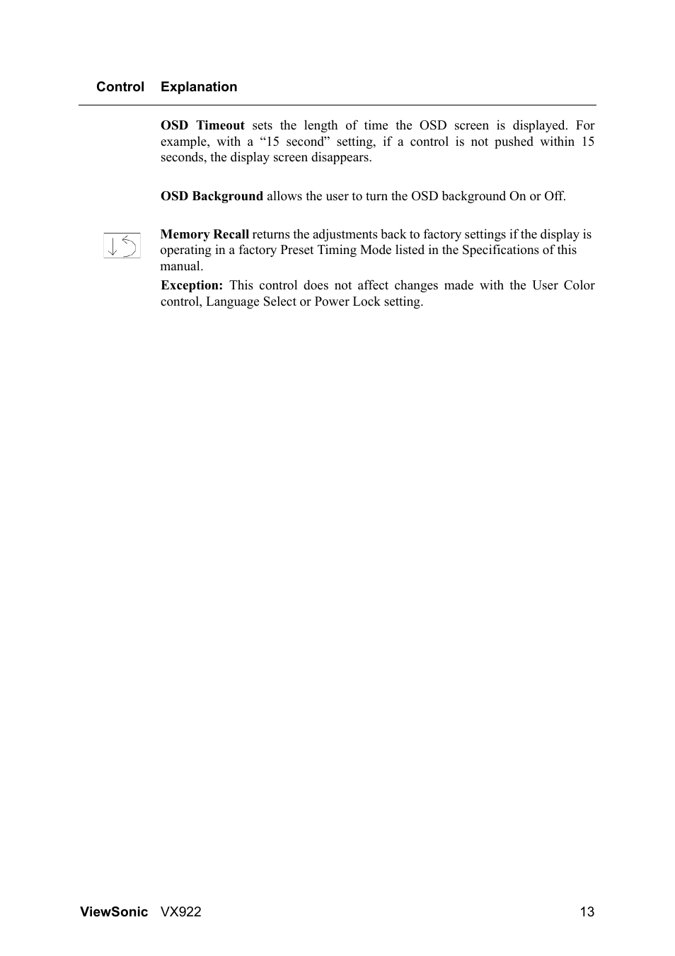 VIEWSONIC LCD DISPLAY VX922 User Manual | Page 17 / 23