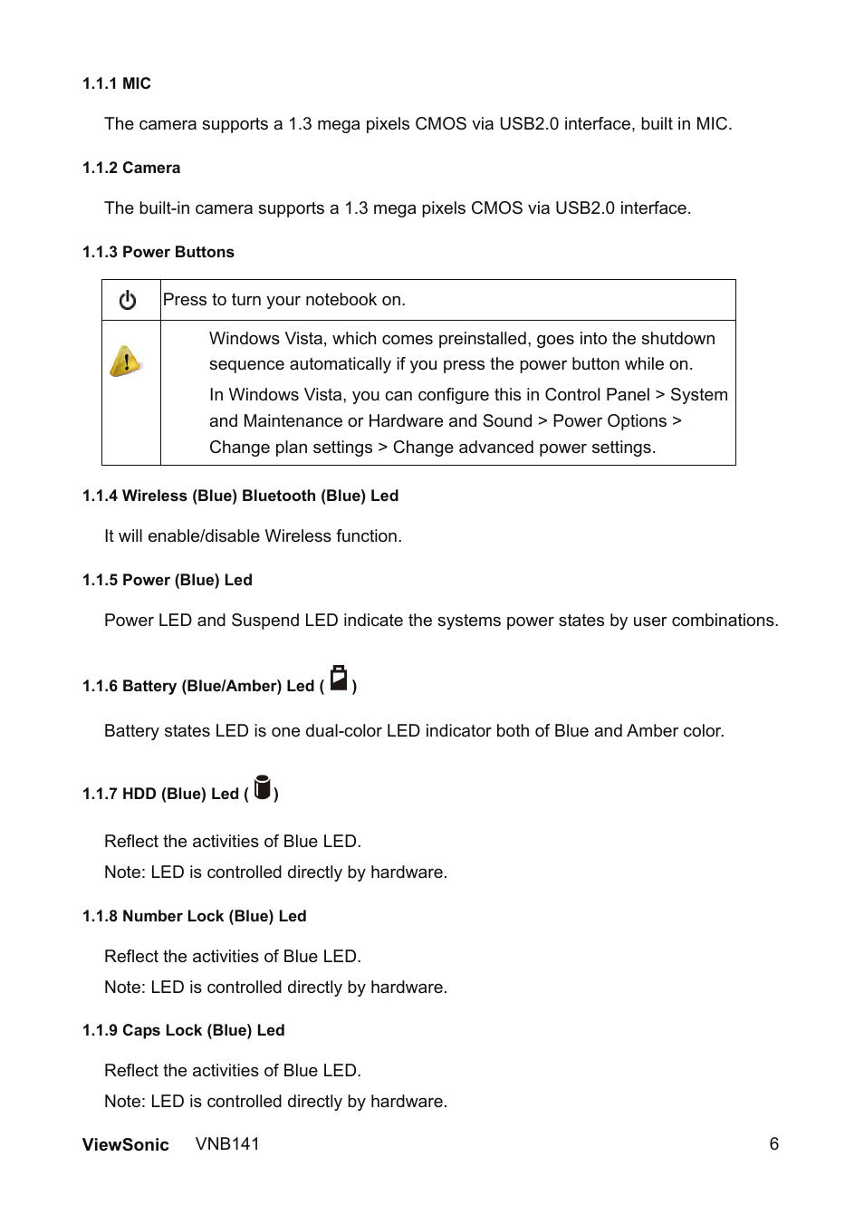 VIEWSONIC VNB141 VS13235 User Manual | Page 13 / 41