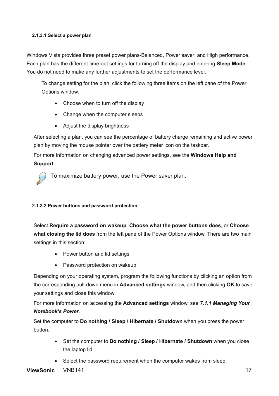 VIEWSONIC VNB141 VS13235 User Manual | Page 24 / 41