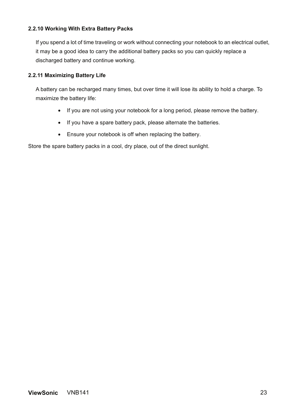 VIEWSONIC VNB141 VS13235 User Manual | Page 30 / 41