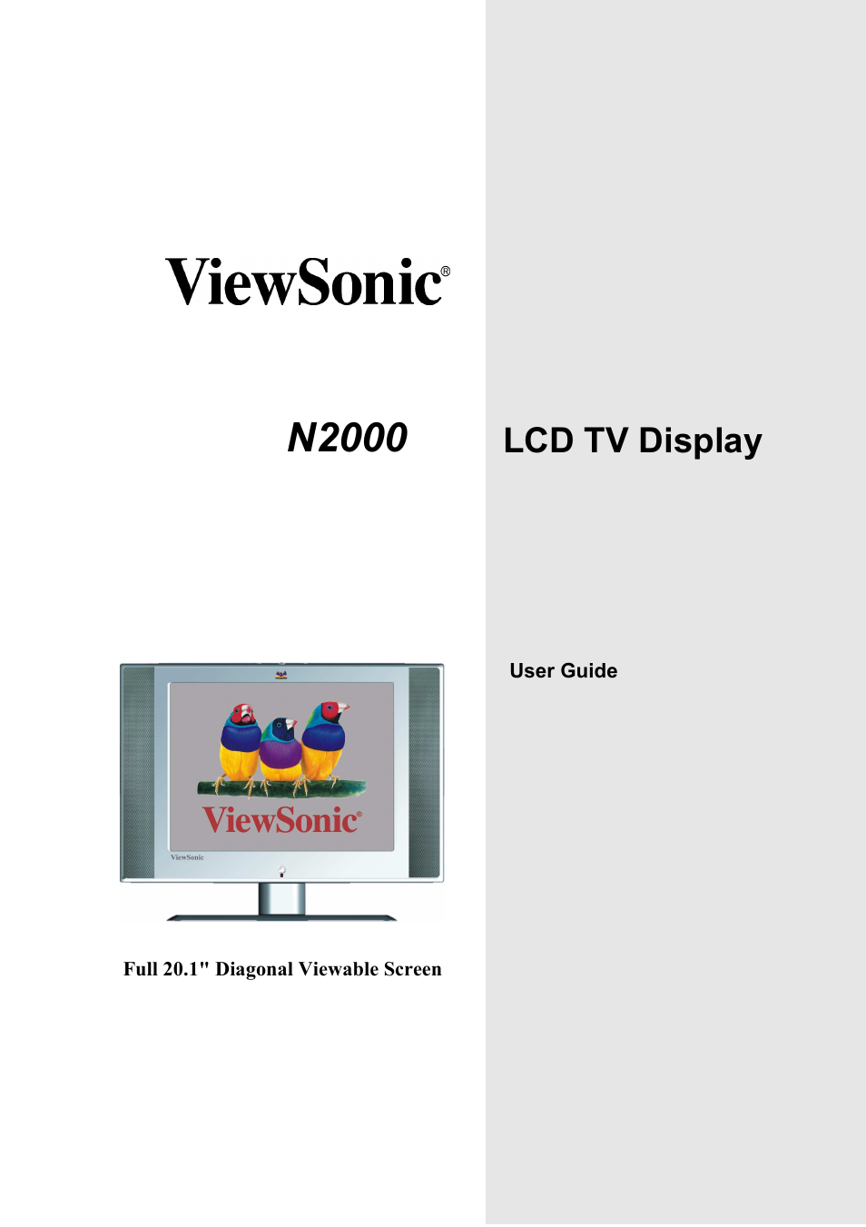 VIEWSONIC N2000 User Manual | 28 pages
