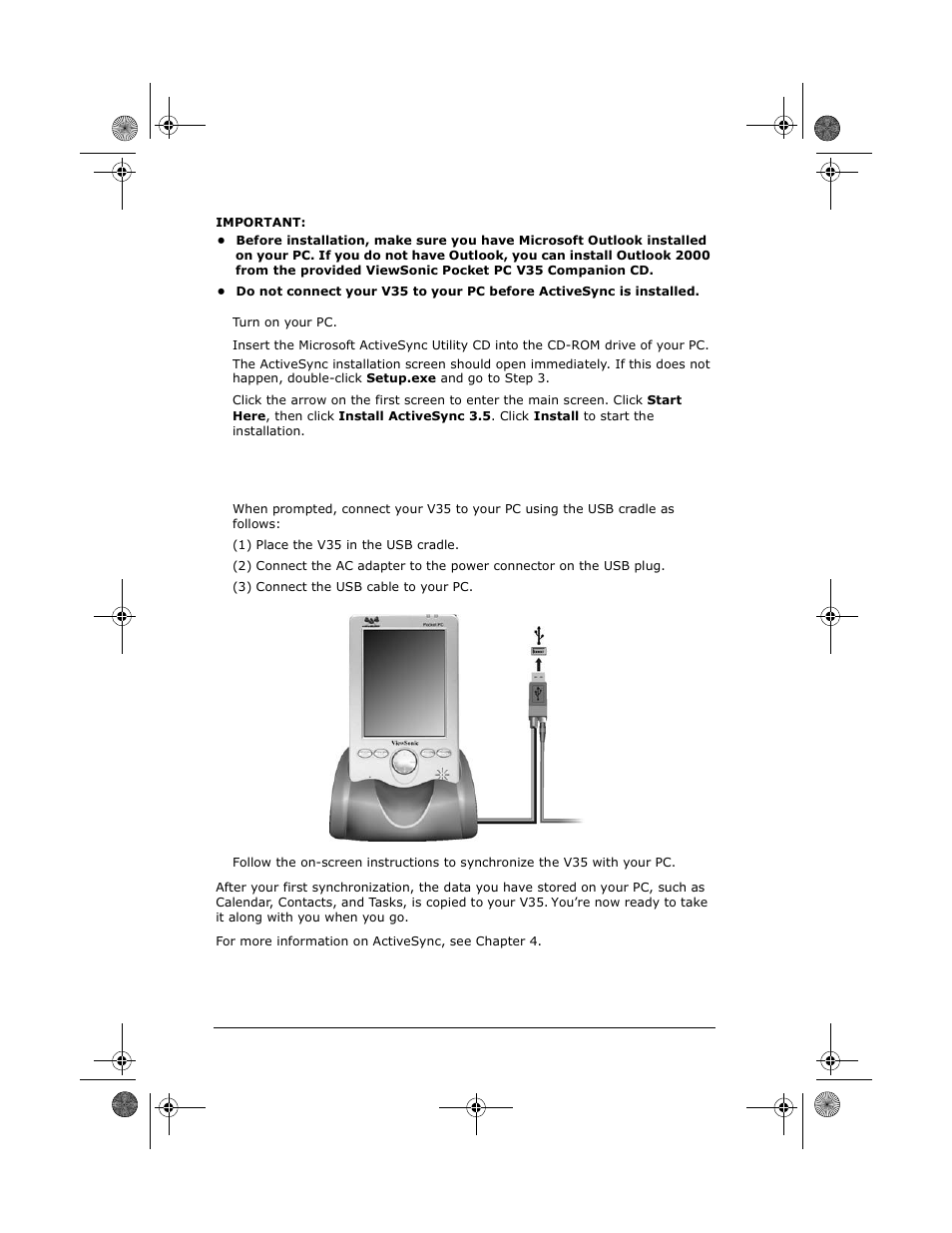 6 connecting to your pc, Connecting to your pc | VIEWSONIC PC V35 User Manual | Page 12 / 92
